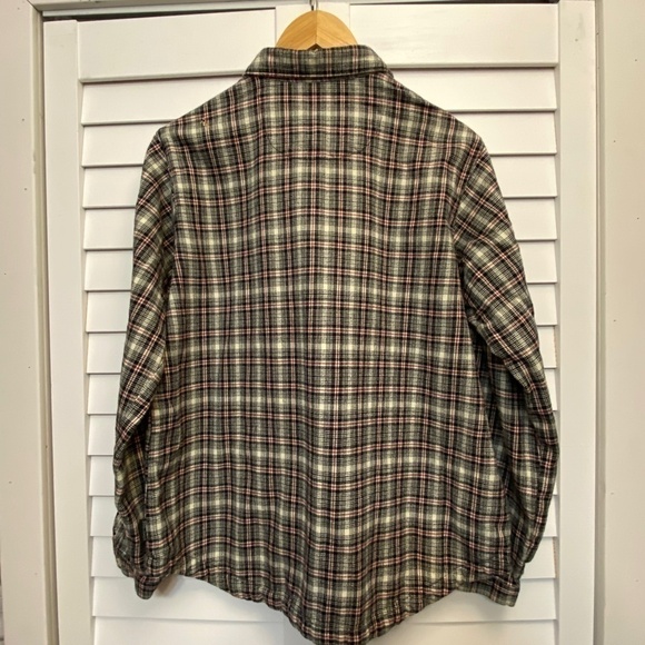 Woolrich 2006 100% cotton button down plaid shirt women's large - Picture 6 of 9